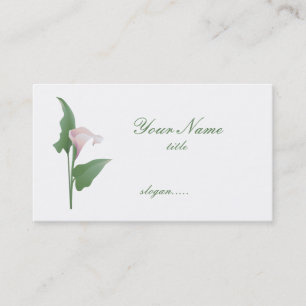 Pink Calla Lily Floral Business Card