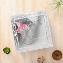 Pink Calla Lily Flourish Wedding 2in Binder