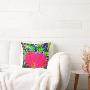Pink Calliandra Puff  Cushion