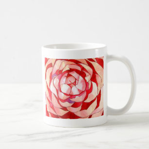 Pink Camellia abstract original art painting Coffee Mug
