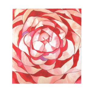 Pink Camellia abstract original art painting Notepad