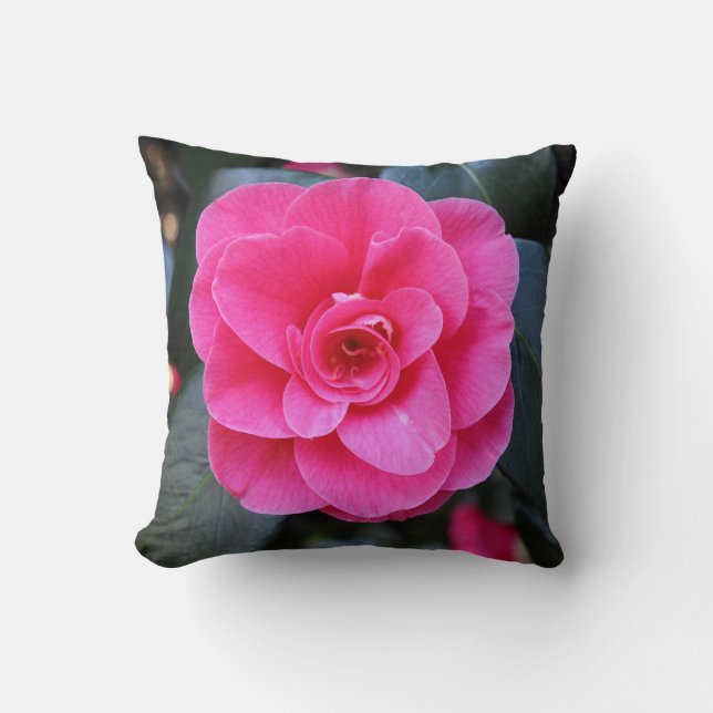 Pink Camellia Cushion (Front)