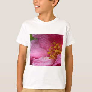Pink Camellia Flower Stamens T-Shirt