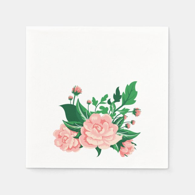 Pink Camellias Napkin (Front)