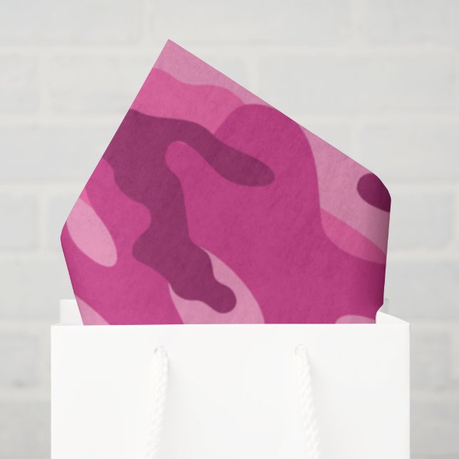 Pink Camo Adventure Strength Her Fun Tissue Paper (Gift Bag)