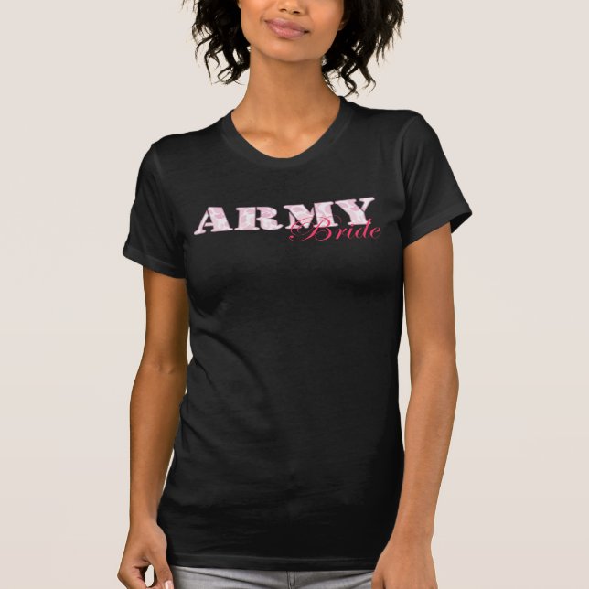 Pink Camo Army Bride Shirt (Front)
