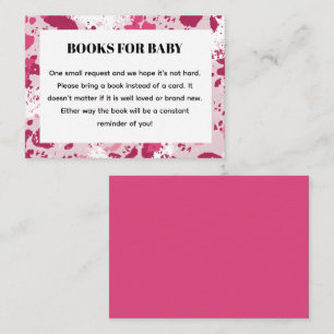 Pink Camo Baby Shower Books For Baby Enclosure Card