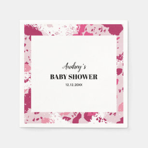 Pink Camo Baby Shower Napkin