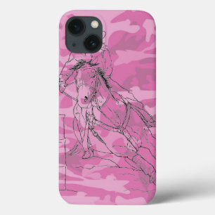 Pink Camo Barrel Racer II iPhone 13 Case