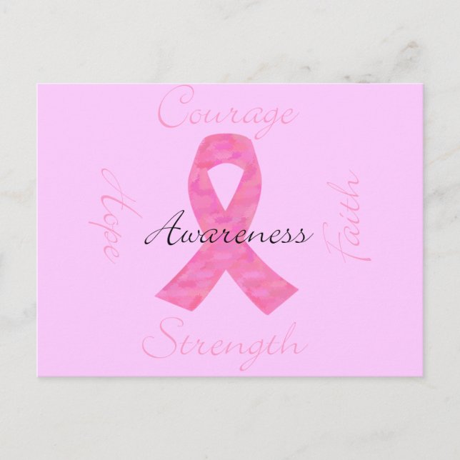 Pink Camo Breast Cancer Postcard (Front)