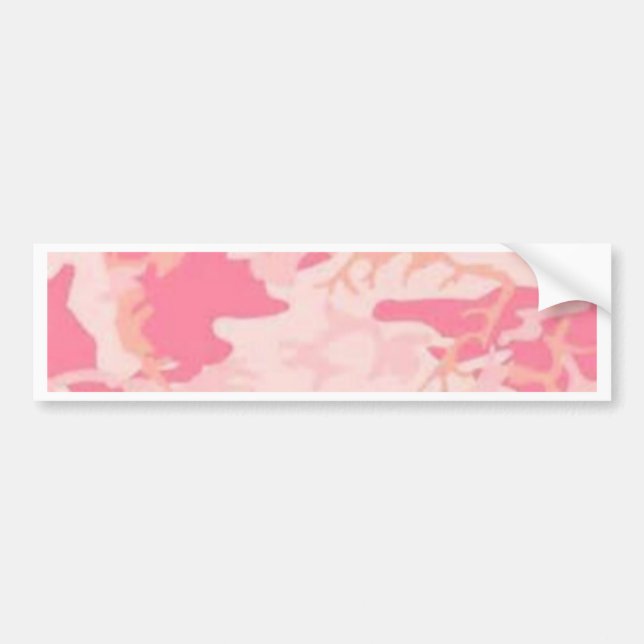 Pink Camo Bumper Sticker (Front)