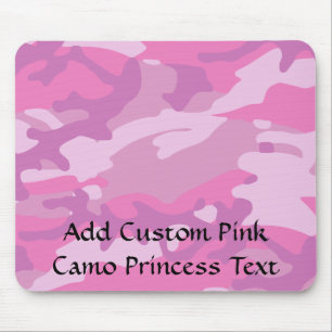 Pink Camo Camoflauge Mouse Mat