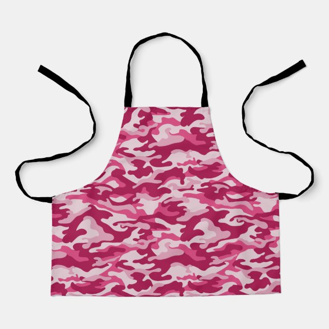 Pink Camo Camouflage Apron (Front)