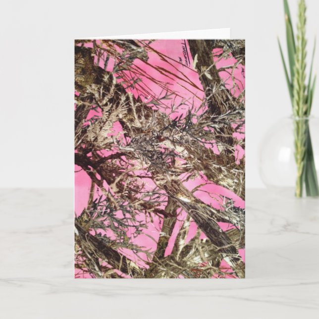 Pink Camo - Camouflage Gifts - Holiday Card (Front)