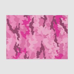 Pink camo Camouflage Girly Feminine trendy Tissue Paper