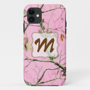Pink Camo Camouflage Hunt Monogram IPHONE 5 Case