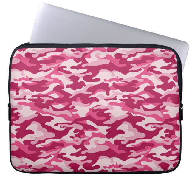 Pink Camo Camouflage Laptop Sleeve (Front)
