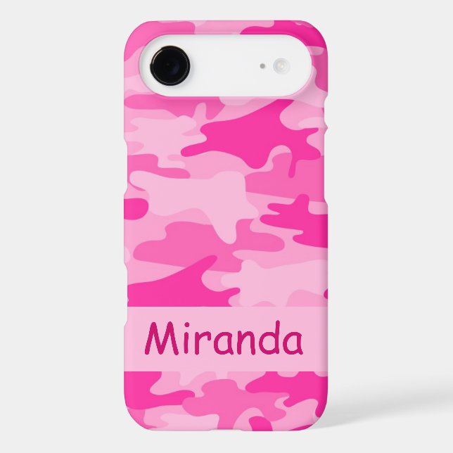 Pink Camo Camouflage Name Personalised Case-Mate iPhone Case (Back)