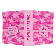Pink Camo Camouflage Personalised Album Notebook