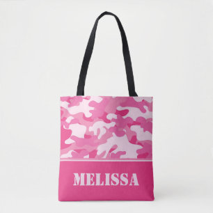 Pink Camo (Camouflage)   Personalised Tote Bag