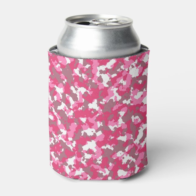 Pink camo can cooler (Can Front)