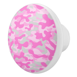 Pink Camo Ceramic Knob