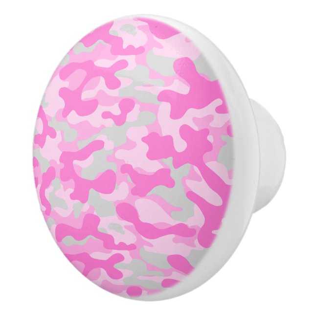 Pink Camo Ceramic Knob (Right)