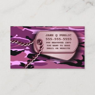 Pink Camo Dog Tags