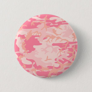Pink Camo - Girly Camo 6 Cm Round Badge