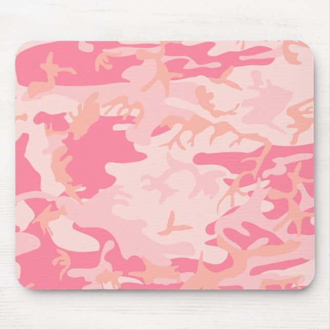 Pink Camo - Girly Camo Mouse Mat (Front)