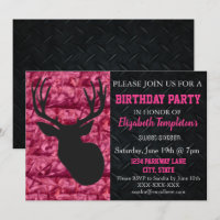 Pink Camo Hunting Sweet Sixteen Birthday