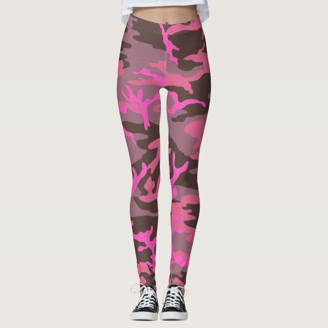 Pink Camo leggings (Front)