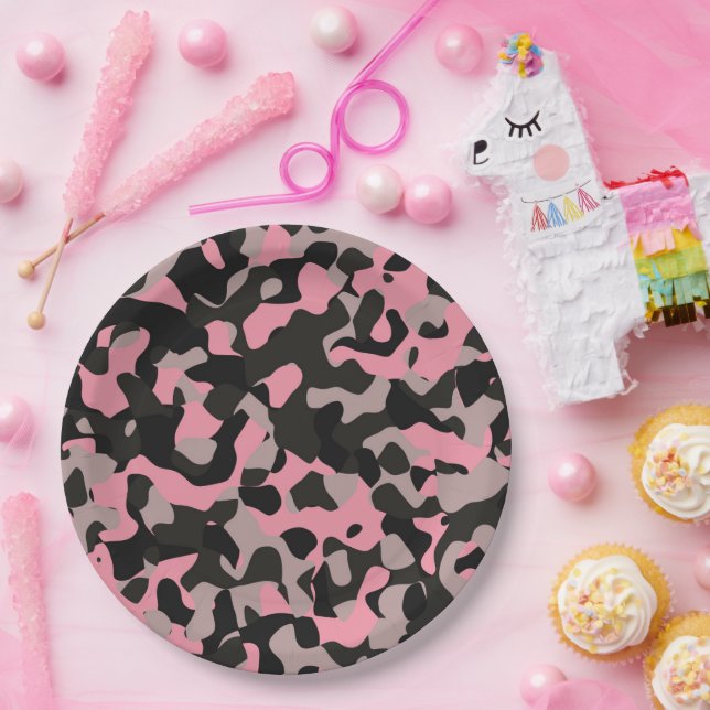 Pink Camo   Paper Plate (Party)