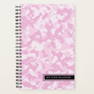 Pink Camo Pattern Customisable Planner