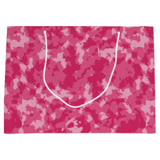 Pink Camo Pattern Large Gift Bag