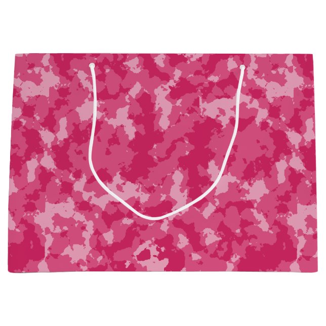 Pink Camo Pattern Large Gift Bag (Front)