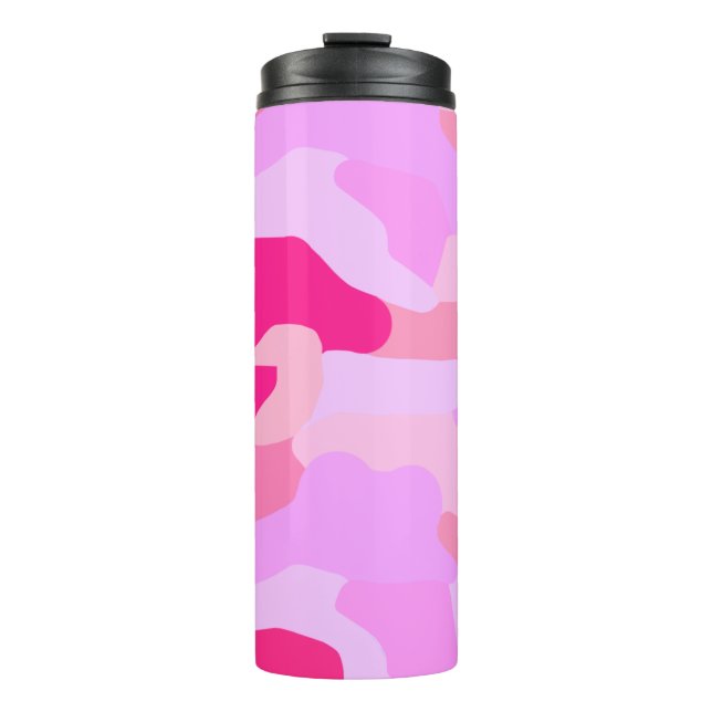 Pink Camo Pattern Thermal Tumbler (Front)