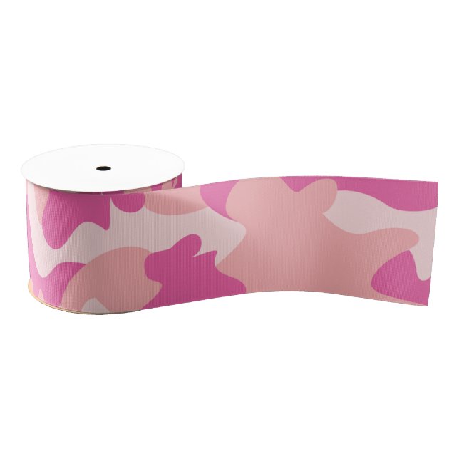 Pink Camo Ribbon Grosgrain Ribbon (Spool)