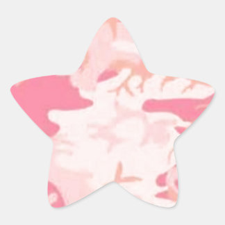Pink Camo Star Sticker