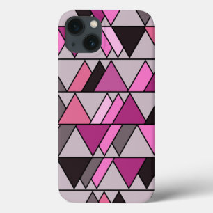 Pink Camo Triangles  iPhone 13 Case