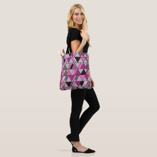 Pink Camo Triangles Tote Bag