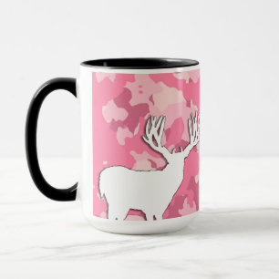 Pink Camo Whitetail Buck Deer Mug