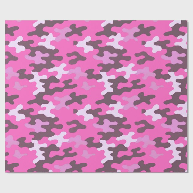 Pink Camo Wrapping Paper (Flat)