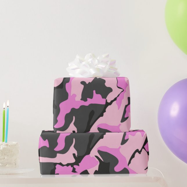 Pink Camo, Wrapping Paper (Party Gifts)