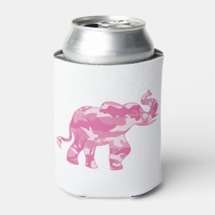 Pink-Camoflauge-Elephant Can Cooler