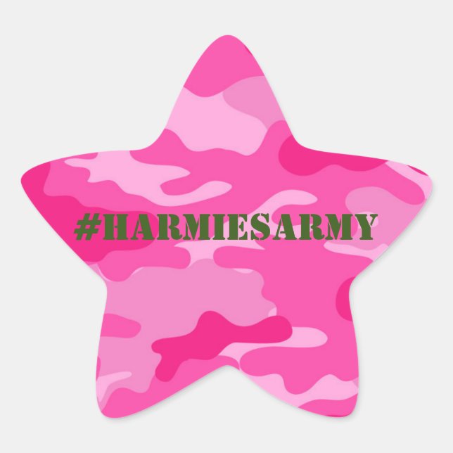 Pink Camouflage Bachelorette Hashtag Stickers (Front)