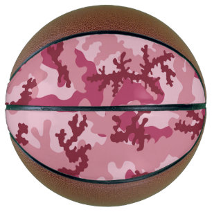 Pink camouflage basketball