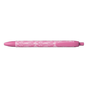 Pink Camouflage Black Ink Pen