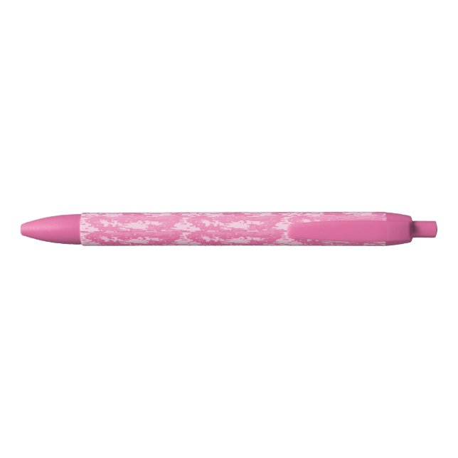 Pink Camouflage Black Ink Pen (Back)