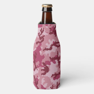 Pink camouflage bottle cooler